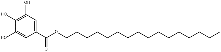 3,4,5-三羟基苯甲酸十六烷基酯, 5026-65-3, 结构式