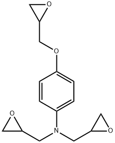 N,N-ビス(オキシラニルメチル)-4-(オキシラニルメトキシ)アニリン 化学構造式