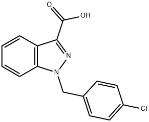 1-p-chlorobenzyl-1H-indazole-3-carboxylic acid Struktur