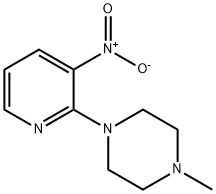 1-メチル-4-(3-ニトロ-2-ピリジニル)ピペラジン 化学構造式