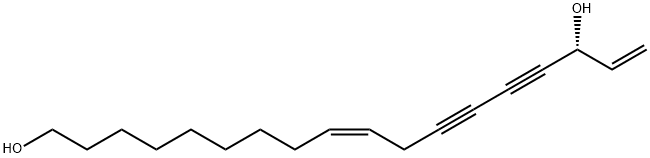 (R,9Z)-Octadeca-9,17-diene-12,14-diyne-1,16-diol 结构式