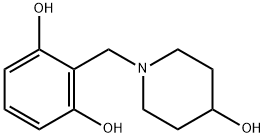 1,3-Benzenediol, 2-[(4-hydroxy-1-piperidinyl)methyl]- (9CI) Structure