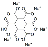 pentasodium hydrogen 1,2,3,4,5,6-cyclohexanehexacarboxylate Structure