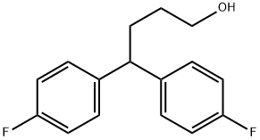4,4-ビス(4-フルオロフェニル)-1-ブタノール 化学構造式