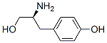 [R,(+)]-2-アミノ-3-(p-ヒドロキシフェニル)-1-プロパノール 化学構造式