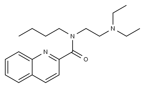 N-Butyl-N-[2-(diethylamino)ethyl]-2-quinolinecarboxamide 结构式