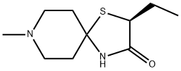 (2S)-2-乙基-8-甲基-1-硫代-4,8-二氮杂螺[4.5]-3-癸酮 结构式