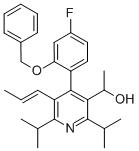 4-[4-氟-2-(苯甲氧基)苯基]-Α-甲基-2,6-双(1-甲基乙基)-5-(1-丙烯-1-基)-3-吡啶甲醇 结构式