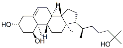 (1S,3R,8S,9S,10R,13R,14S,17R)-17-[(2R)-6-hydroxy-6-methyl-heptan-2-yl]-10,13-dimethyl-2,3,4,7,8,9,11,12,14,15,16,17-dodecahydro-1H-cyclopenta[a]phenanthrene-1,3-diol 结构式