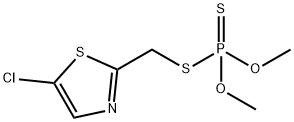 Dithiophosphoric acid S-(5-chloro-2-thiazolylmethyl)O,O-dimethyl ester Struktur
