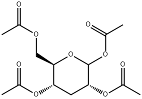 3-デオキシ-1,2,4,6-テトラ-O-アセチル-D-グルコピラノース 化学構造式