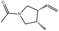 Pyrrolidine, 1-acetyl-3-ethenyl-4-methyl-, cis- (9CI) Struktur