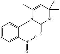 3,4-Dihydro-1-(o-nitrophenyl)-4,4,6-trimethyl-2(1H)-pyrimidinethione Structure