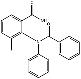 2-(N-Benzoylanilino)-3-methylbenzoic acid Structure