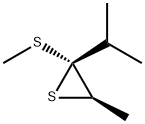 Thiirane, 3-methyl-2-(1-methylethyl)-2-(methylthio)-, trans- (9CI) Structure