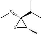 Thiirane, 3-methyl-2-(1-methylethyl)-2-(methylthio)-, cis- (9CI) Structure