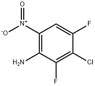 3-クロロ-2,4-ジフルオロ-6-ニトロアニリン 化学構造式