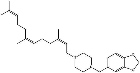 1-Piperonyl-4-[(2Z,6Z)-3,7,11-trimethyl-2,6,10-dodecatrienyl]piperazine Structure