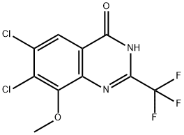4(1H)-Quinazolinone,  6,7-dichloro-8-methoxy-2-(trifluoromethyl)-  (9CI) Struktur