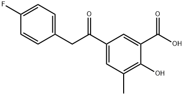 5-[(4-Fluorophenyl)acetyl]-2-hydroxy-3-methylbenzoic acid 结构式