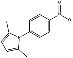 2,5-ジメチル-1-(4-ニトロフェニル)-1H-ピロール 化学構造式