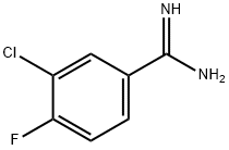 3-氯-4-氟苯甲脒, 504404-34-6, 结构式