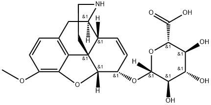 7,8-Didehydro-4,5α-epoxy-3-methoxymorphinan-6α-yl β-D-glucopyranosiduronic acid Struktur