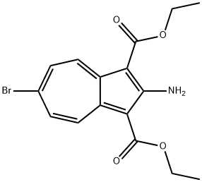 2-Amino-6-bromoazulene-1,3-dicarboxylic acid diethyl ester Structure