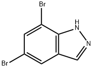 5,7-二溴-1H-吲唑, 50477-28-6, 结构式
