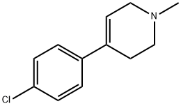 1-methyl-4-(4-chlorophenyl)-1,2,3,6-tetrahydropyridine 结构式