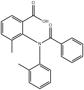 2-(N-Benzoyl-o-toluidino)-3-methylbenzoic acid Struktur