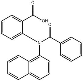 2-(N-ベンゾイル-1-ナフチルアミノ)安息香酸 化学構造式