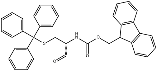 9H-Fluoren-9-ylmethylN-[(2R)-1-oxo-3-[(triphenylmethyl)sulfanyl]propan-2-yl]carbamate Structure