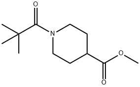 1-ピバロイルピペリジン-4-カルボン酸メチル 化学構造式