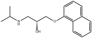 (R)-1-(1-ナフチルオキシ)-3-(イソプロピルアミノ)プロパン-2-オール 化学構造式
