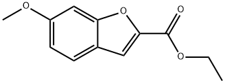 6-メトキシベンゾフラン-2-カルボン酸エチル 化学構造式