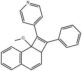 4-[2a,8b-Dihydro-8b-methoxy-2-phenylcyclobuta[a]naphthalen-1-yl]pyridine Struktur