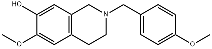 1,2,3,4-Tetrahydro-6-methoxy-2-[(4-methoxyphenyl)methyl]isoquinolin-7-ol 结构式