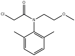 α-クロロ-N-(2-メトキシエチル)-2',6'-ジメチルアセトアニリド 化学構造式