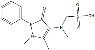 [(2,3-dihydro-1,5-dimethyl-3-oxo-2-phenyl-1H-pyrazol-4-yl)methylamino]methanesulphonic acid        Struktur