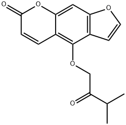 4-(3-メチル-2-オキソブトキシ)-7H-フロ[3,2-g][1]ベンゾピラン-7-オン 化学構造式
