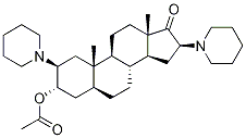 2β,16β-Dipiperidino-5α-androstan-3α-ol-17-one 3-Acetate 结构式