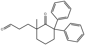 1-Methyl-2-oxo-6,6-diphenylcyclohexanepropanal Struktur