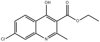 ETHYL 7-CHLORO-4-HYDROXY-2-METHYLQUINOLINE-3-CARBOXYLATE Struktur