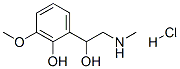 1-(-Hydroxy-3-methoxyphenyl)-2-(methylamino)ethanolhydrochloride 结构式