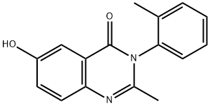 2-メチル-3-(2-メチルフェニル)-6-ヒドロキシキナゾリン-4(3H)-オン 化学構造式