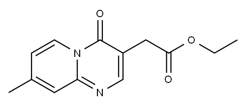 8-Methyl-4-oxo-4H-pyrido[1,2-a]pyrimidine-3-acetic acid ethyl ester 结构式