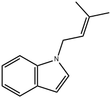 1-(3-メチル-2-ブテニル)-1H-インドール 化学構造式