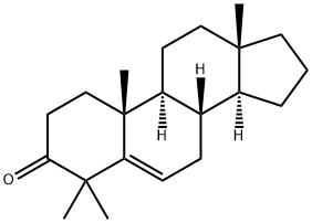 4,4-ジメチルアンドロスタ-5-エン-3-オン 化学構造式