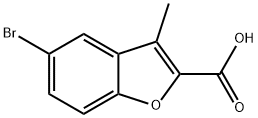 5-溴-3-甲基苯并呋喃-2-羧酸, 50638-08-9, 结构式